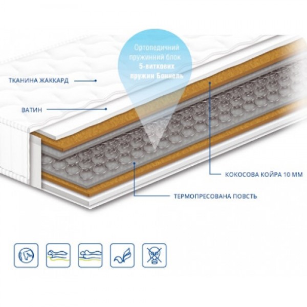 Матрас Чемпион Cocos / Кокос Сонлайн 80x200 Матрас Чемпион Cocos / Кокос Сонлайн 80x200