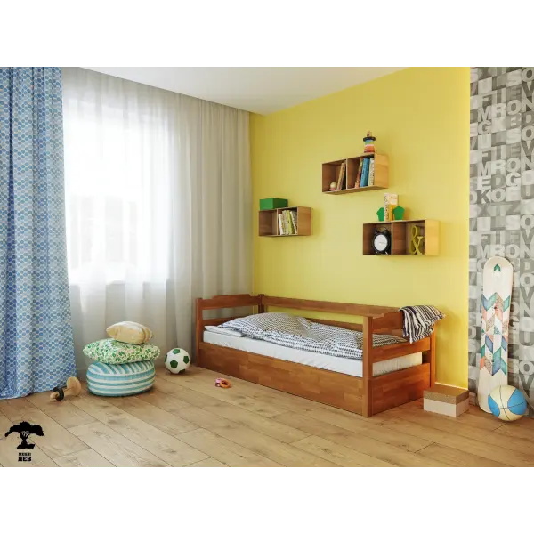 Кровать “Милена” с подьемным механизмом 90X200 (Лак, 5.5см)